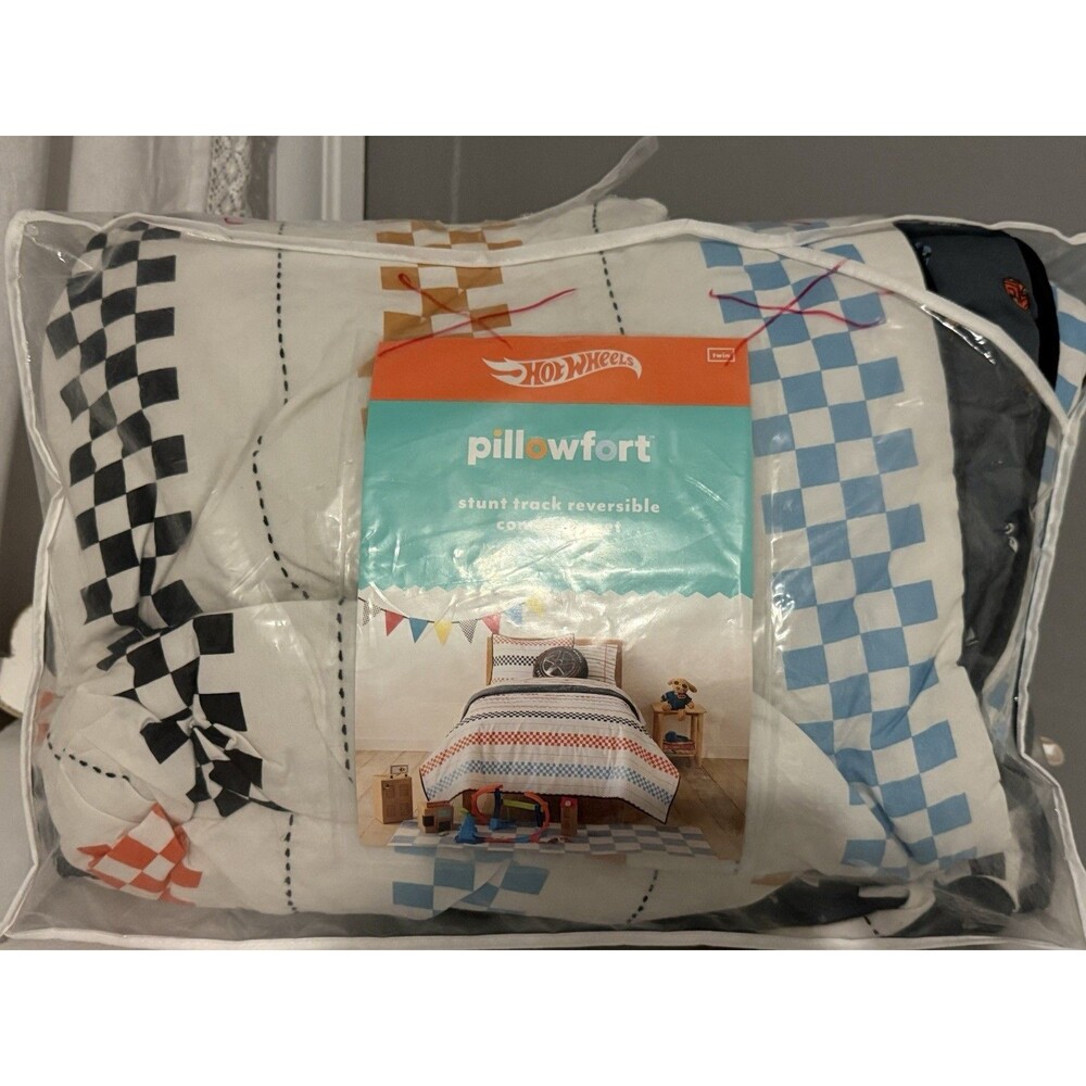 Twin Hot Wheels Retro Track Corduroy Kids' Comforter Set Cream - Hot